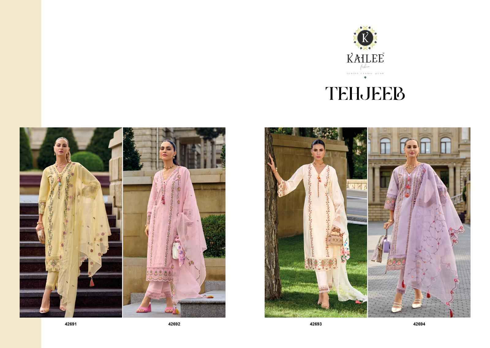 Kailee Fashion Tehjeeb Cotton Kurti Combo 4 pcs Catalogue