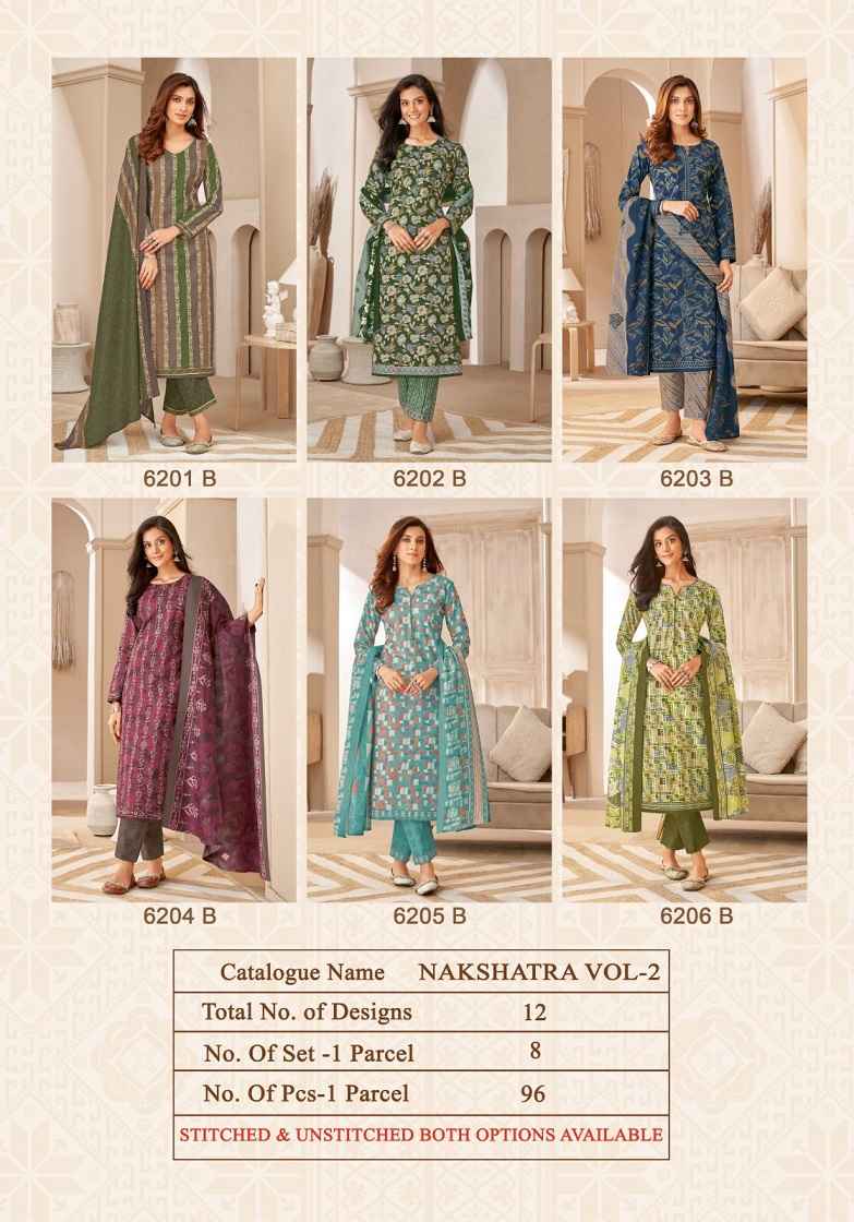 Kala Nakshatra Vol 2 Cotton Dress Material 12 pcs Catalogue