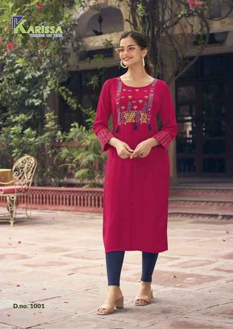 Karissa Charvee Rayon Kurti 6 pcs Cataloue