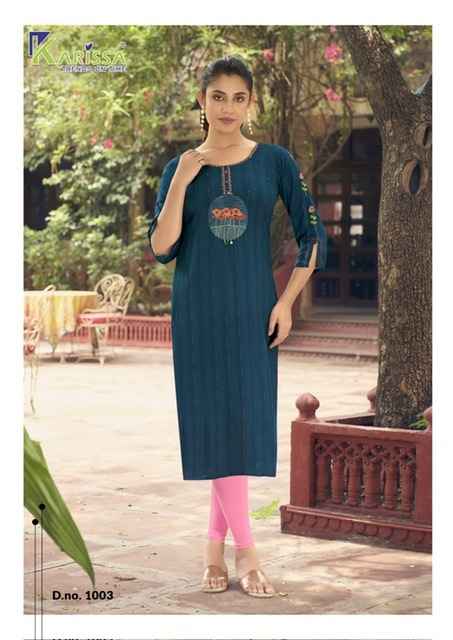 Karissa Charvee Rayon Kurti 6 pcs Cataloue