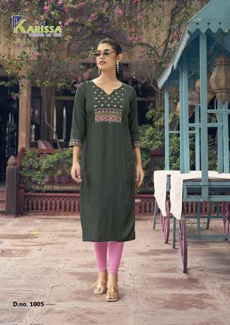 Karissa Charvee Rayon Kurti 6 pcs Cataloue