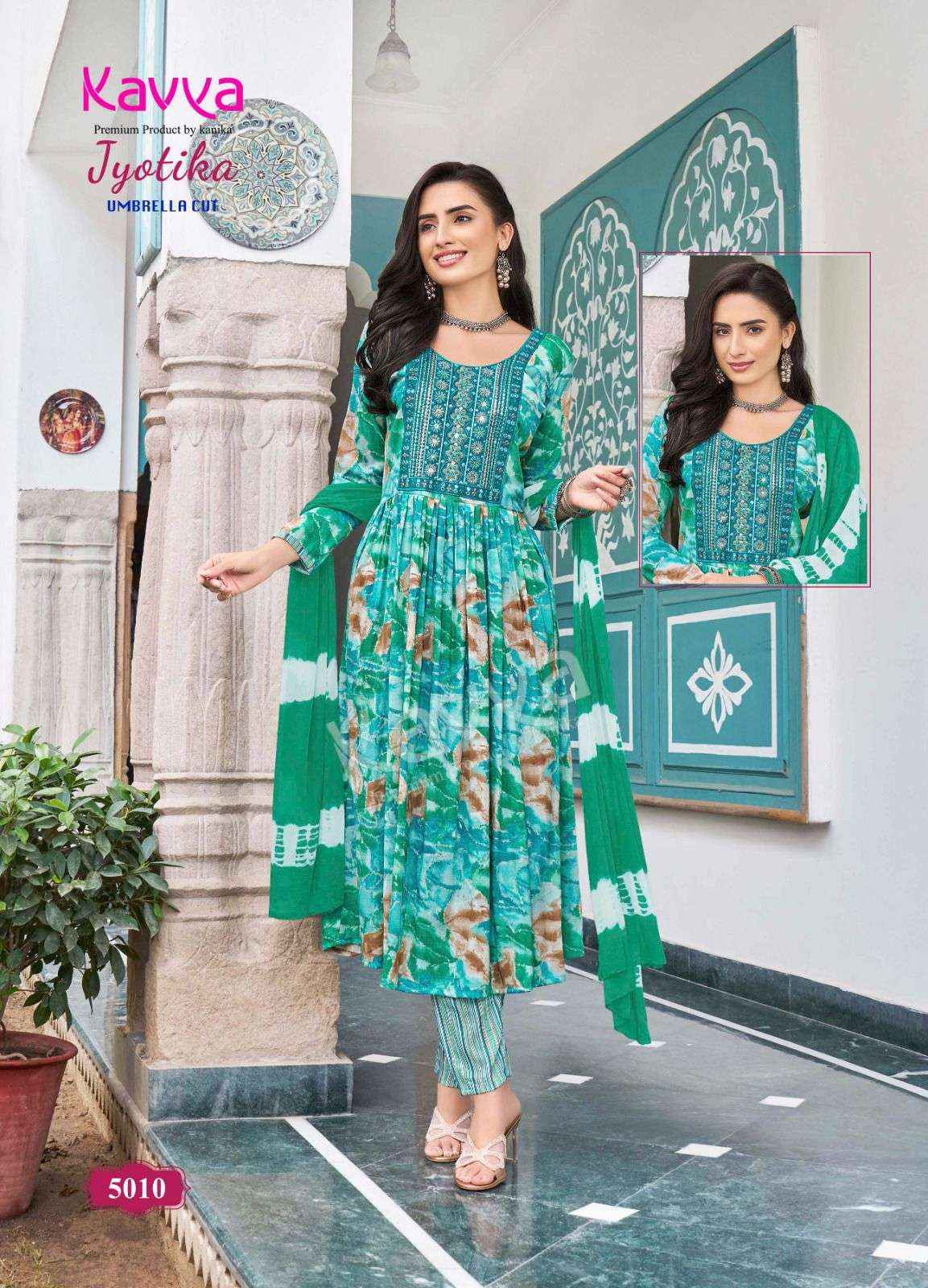 Kavya Jyotika Vol-5 Umbrella Cut Readymade Capsule Dress 10 pcs Catalogue