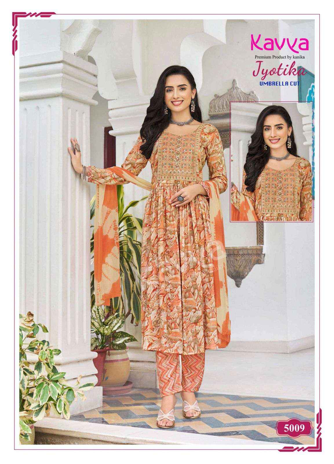 Kavya Jyotika Vol-5 Umbrella Cut Readymade Capsule Dress 10 pcs Catalogue