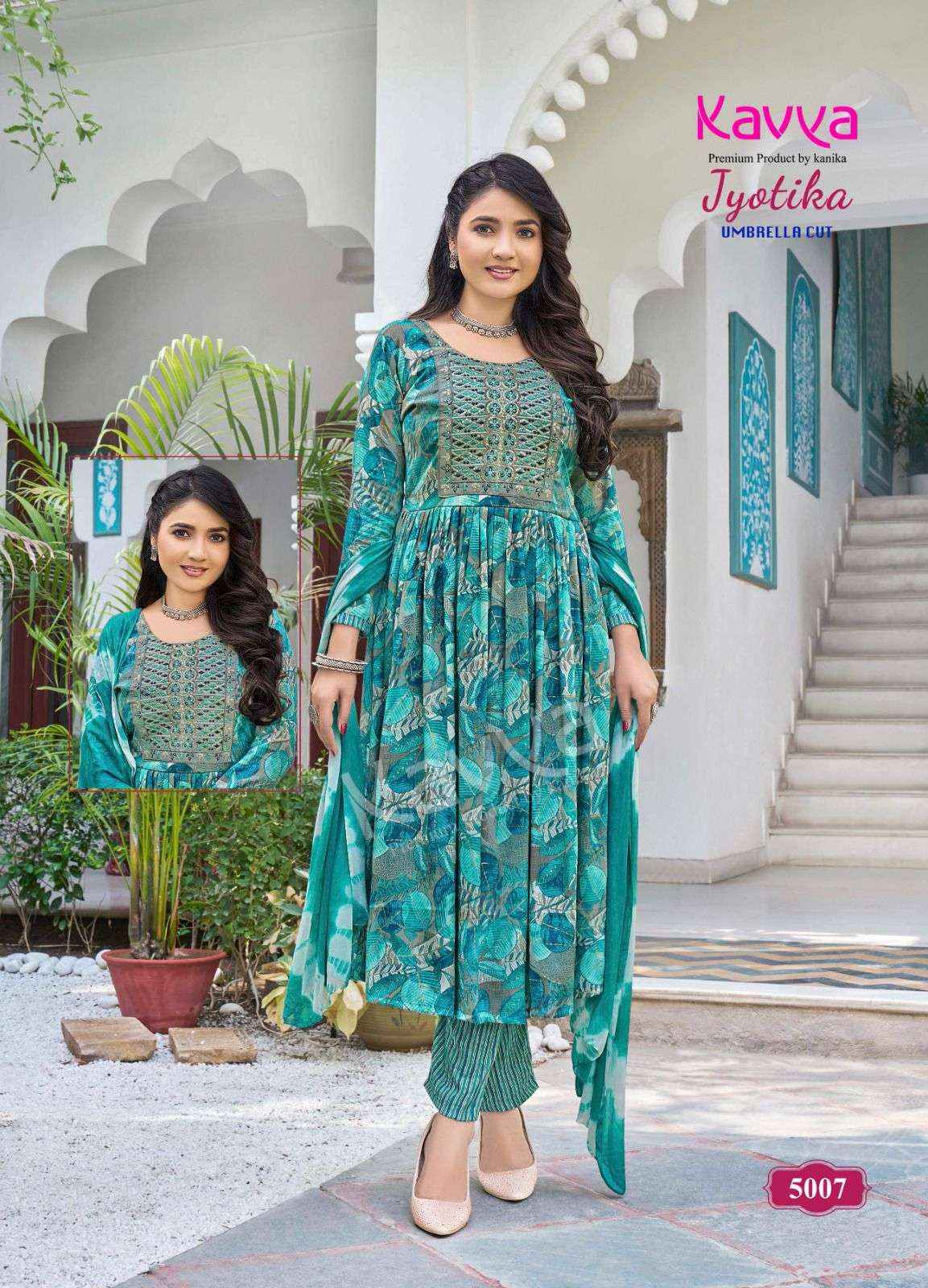 Kavya Jyotika Vol-5 Umbrella Cut Readymade Capsule Dress 10 pcs Catalogue