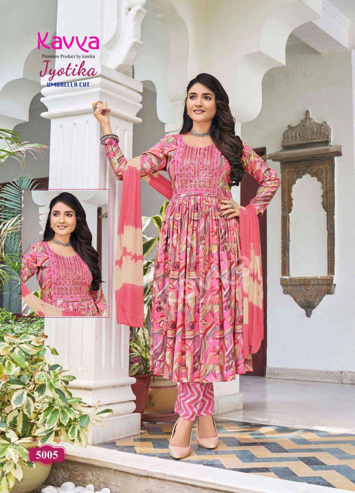 Kavya Jyotika Vol-5 Umbrella Cut Readymade Capsule Dress 10 pcs Catalogue