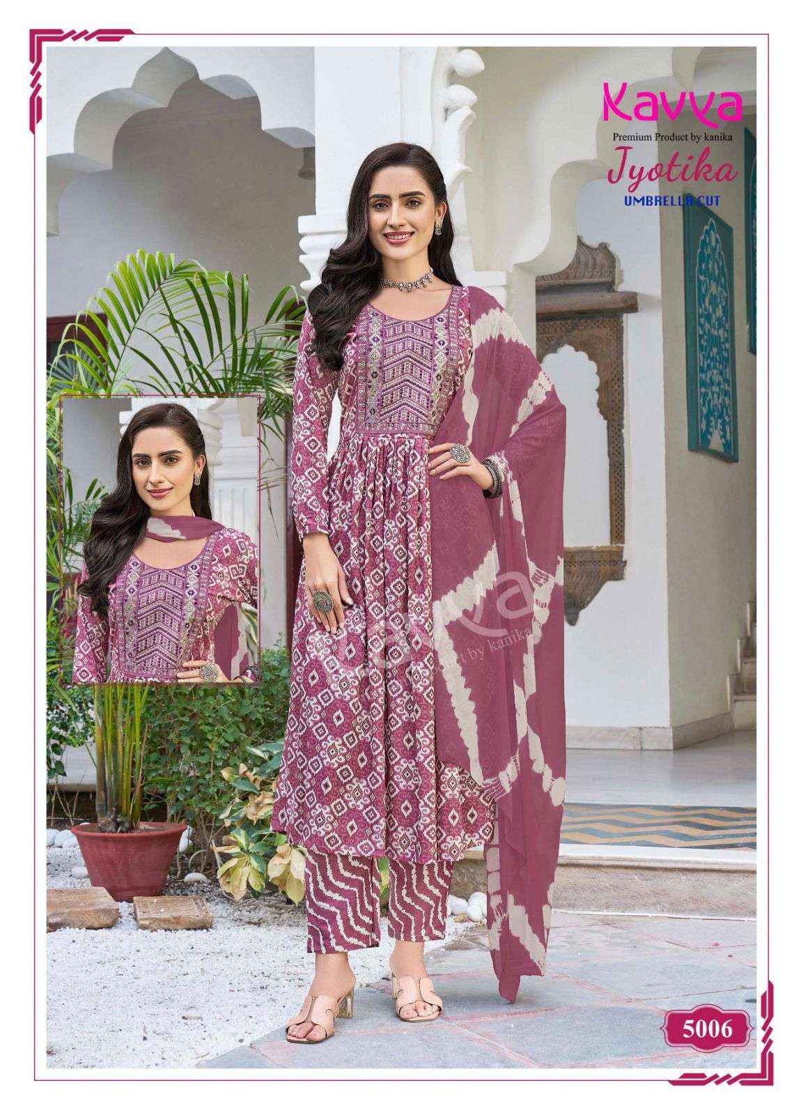 Kavya Jyotika Vol-5 Umbrella Cut Readymade Capsule Dress 10 pcs Catalogue