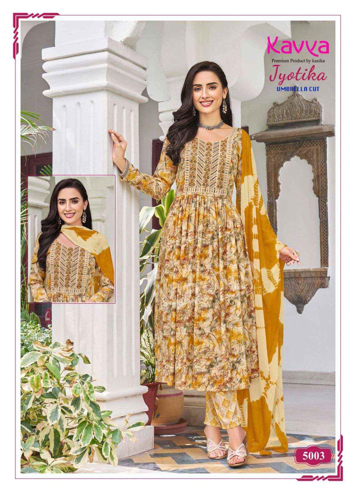 Kavya Jyotika Vol-5 Umbrella Cut Readymade Capsule Dress 10 pcs Catalogue