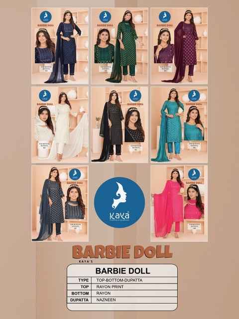 Kaya Barbie Doll Rayon Kurti Combo 8 pcs Catalogue