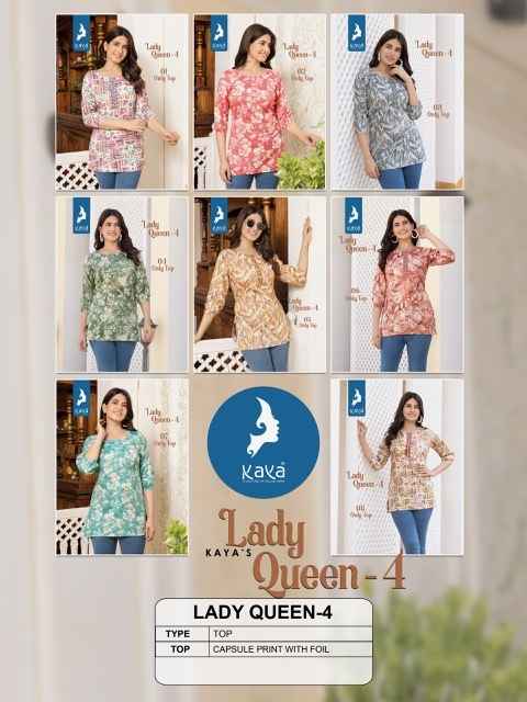 Kaya Lady Queen Vol 4 Capsule Kurti 8 pcs Catalogue