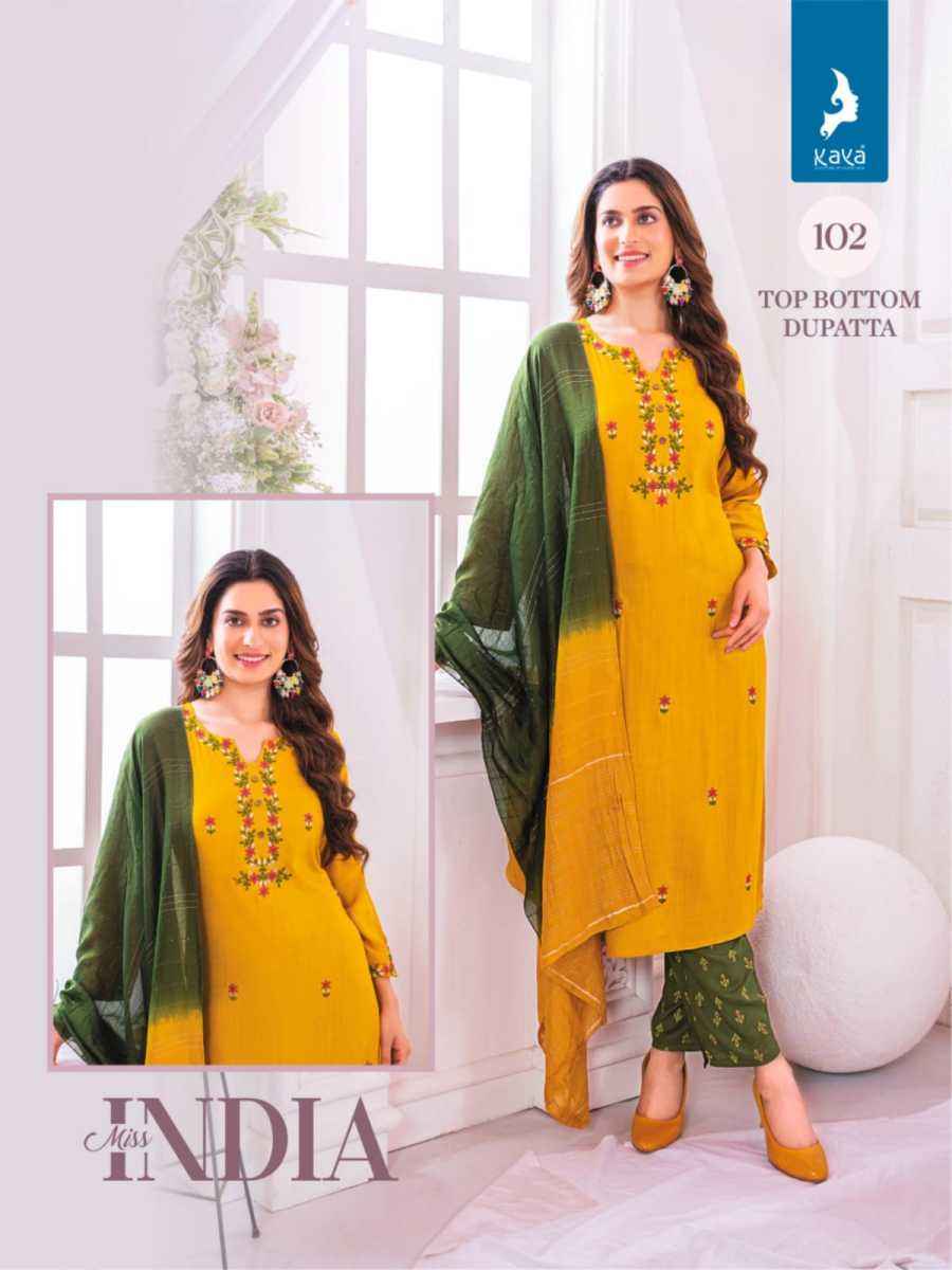 Kaya Miss India Rayon Kurti Combo 8 pcs Catalogue