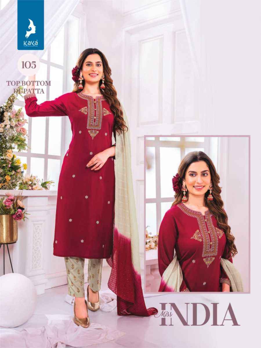 Kaya Miss India Rayon Kurti Combo 8 pcs Catalogue