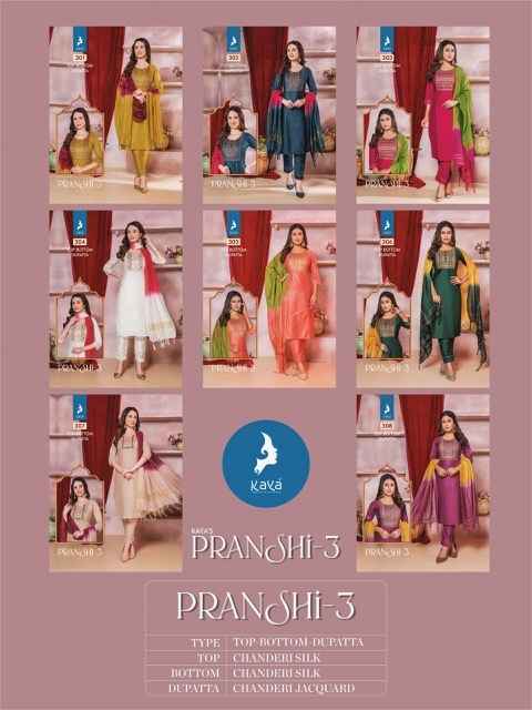 Kaya Pranshi 3 Chanderi Silk Kurti Combo 8 pcs Catalogue