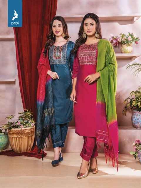 Kaya Pranshi 3 Chanderi Silk Kurti Combo 8 pcs Catalogue