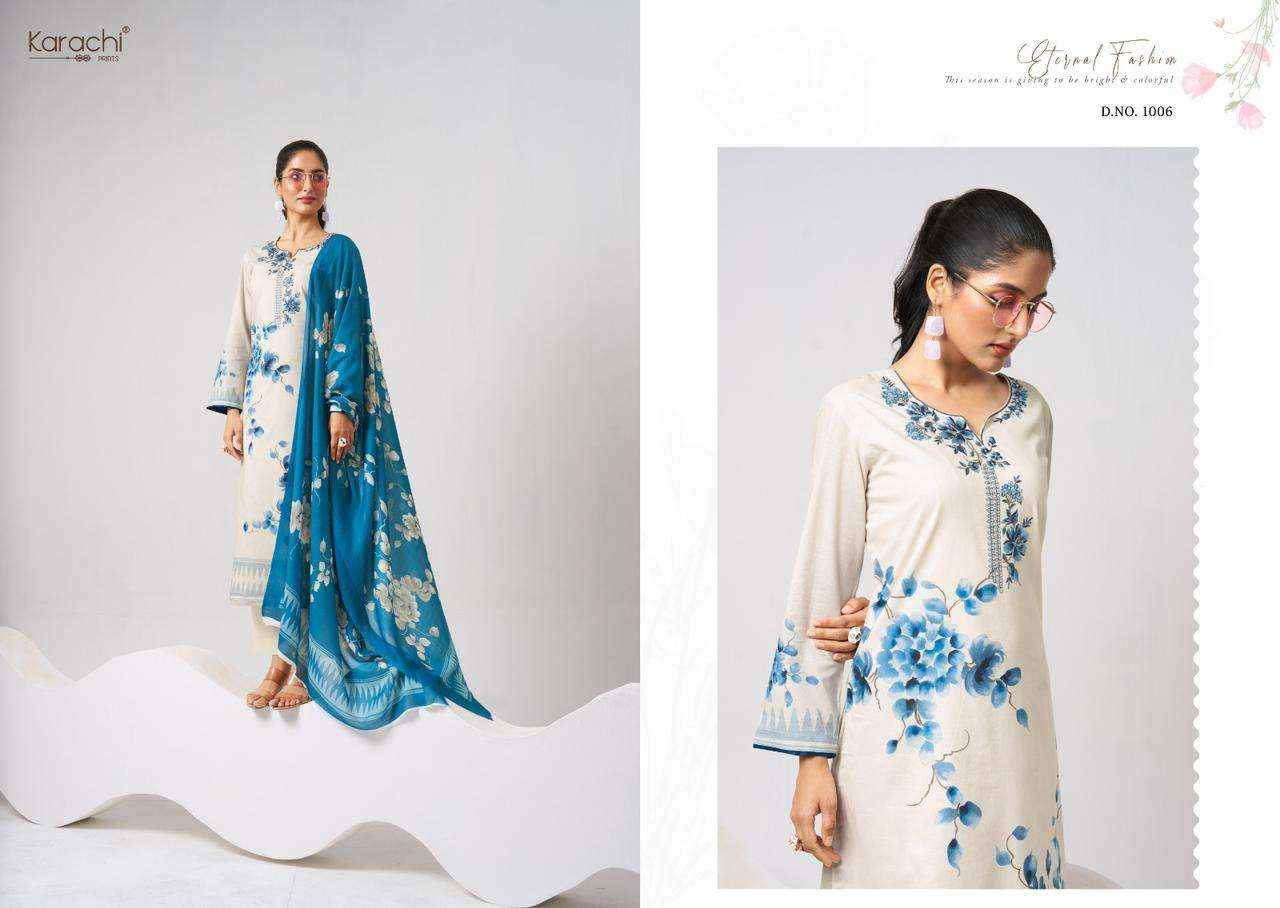 Kesar Karachi Prints Dreams Lawn Cotton Dress Material 6 pcs Catalogue