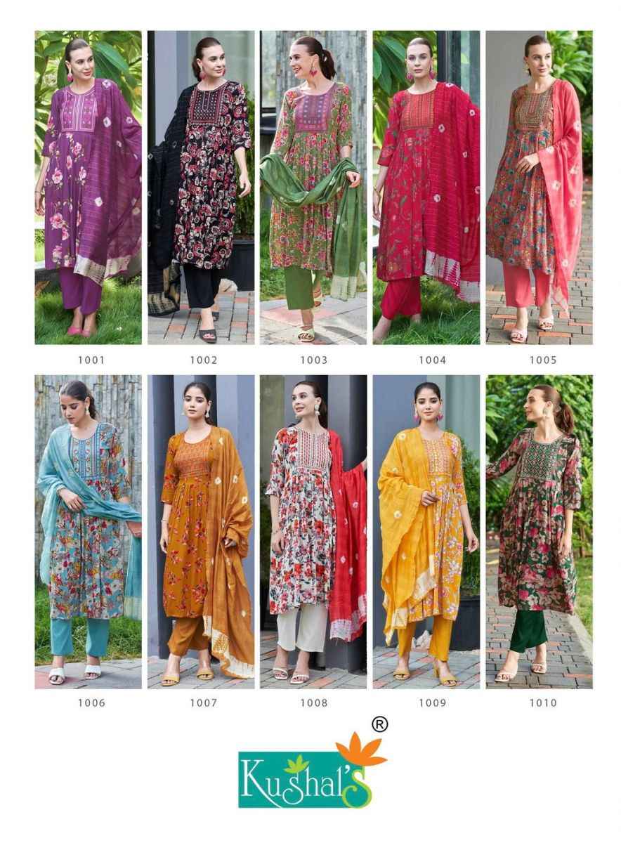 Kushal,s Morni Rayon Kurti Combo 10 pcs Catalogue