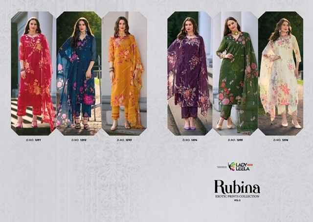 Lady Leela Rubina Vol 2 Organza Kurti Combo 6 pcs Catalogue