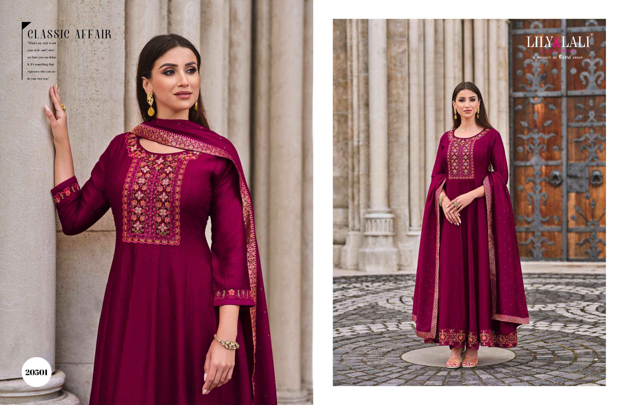 Lily & Lali Bibbojaan Silk Kurti Combo 6 pcs Catalogue