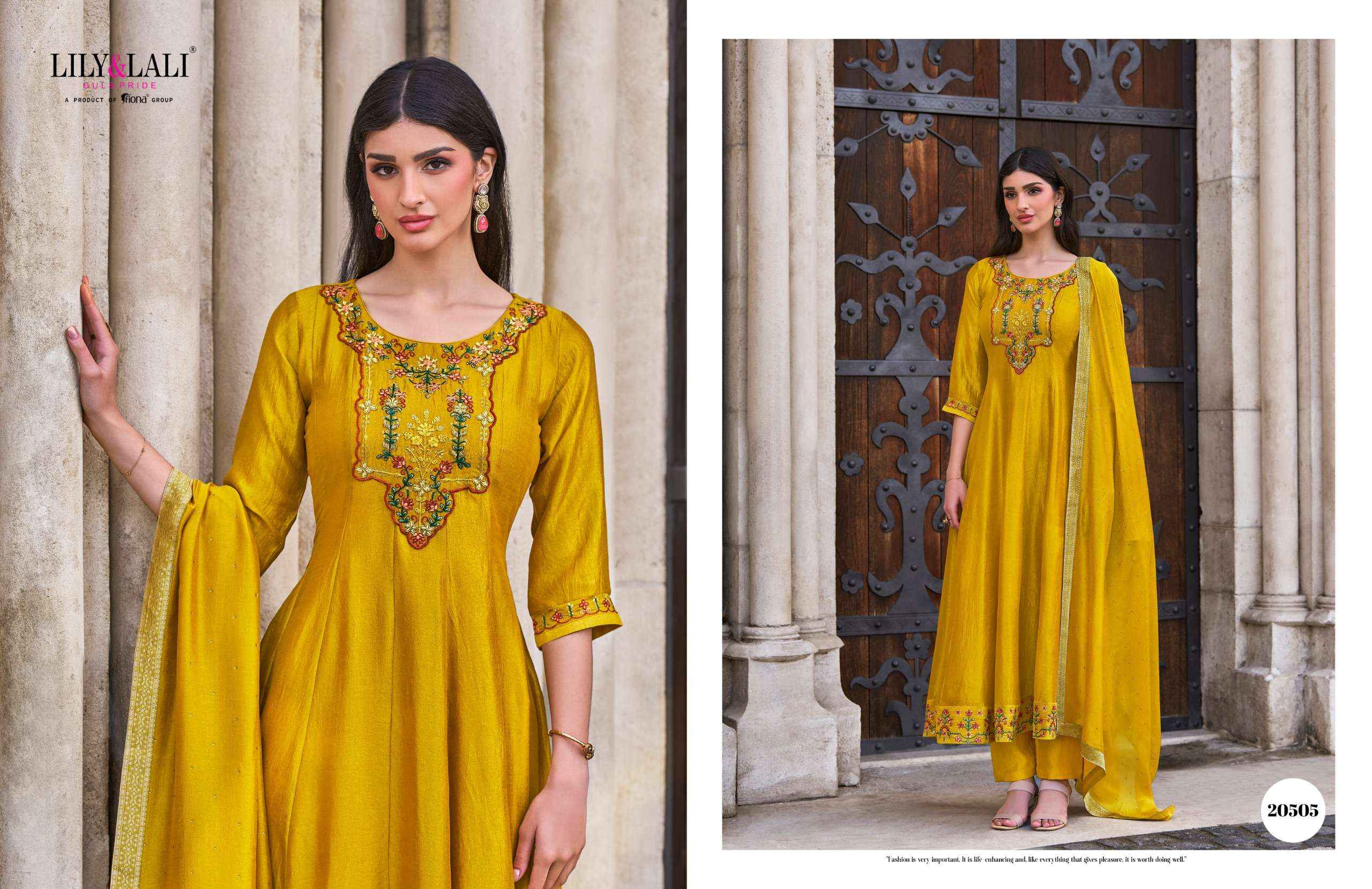 Lily & Lali Bibbojaan Silk Kurti Combo 6 pcs Catalogue