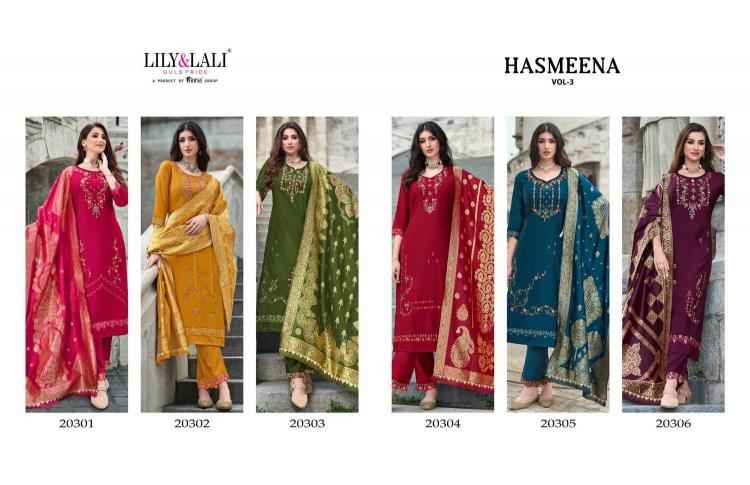 Lily & Lali Hasmeena Vol 3 Viscose Kurti Combo 6 pcs Catalogue