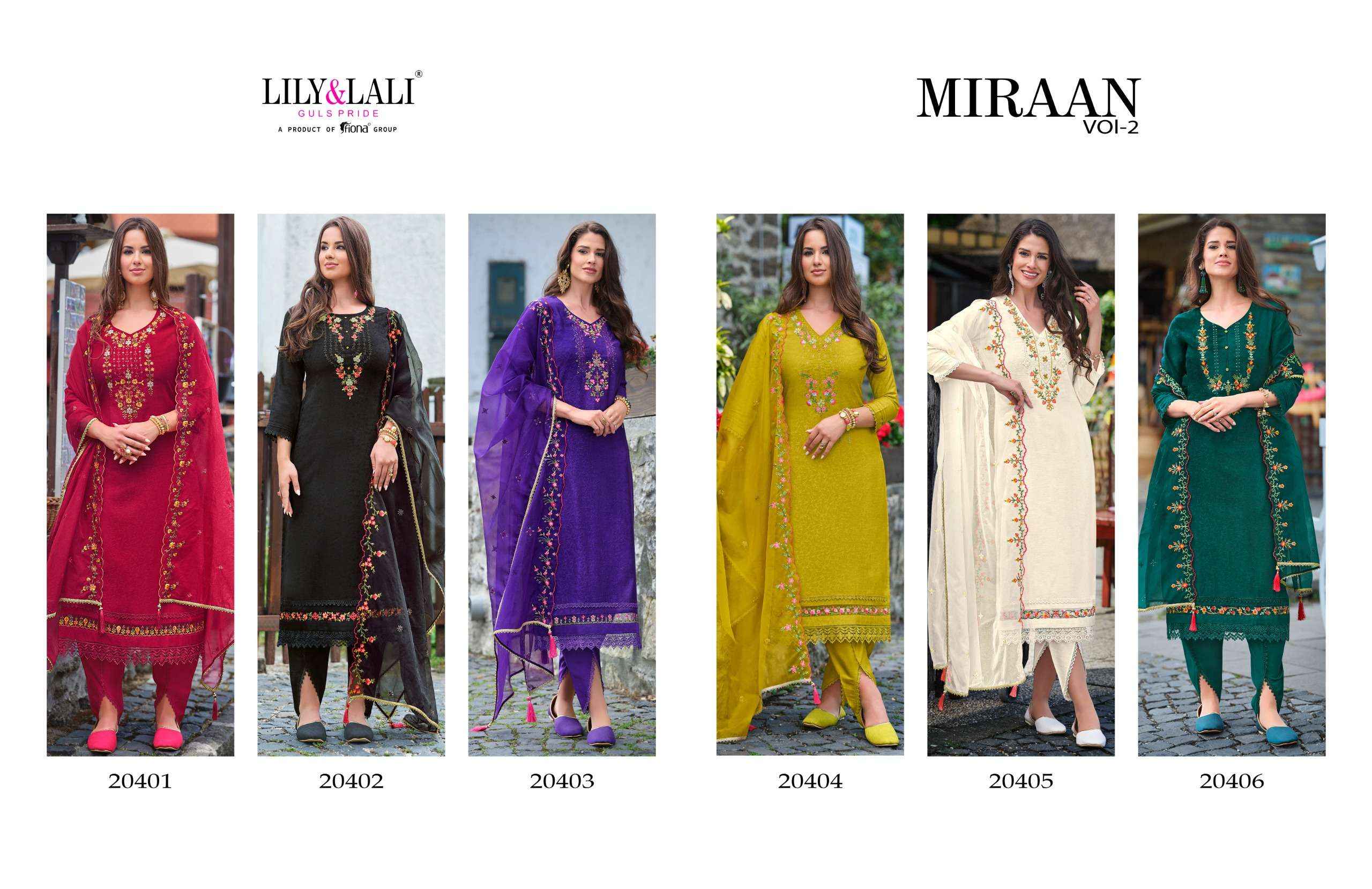 Lily & Lali Miraan Vol 2 Viscose Kurti Combo 6 pcs Catalogue