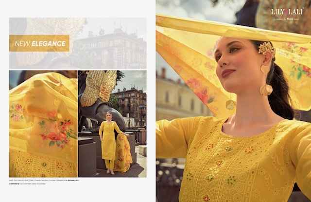 Lily & Lali Organza Chikan Kari Vol 2 Readymade Organza Dress 6 pcs Catalogue