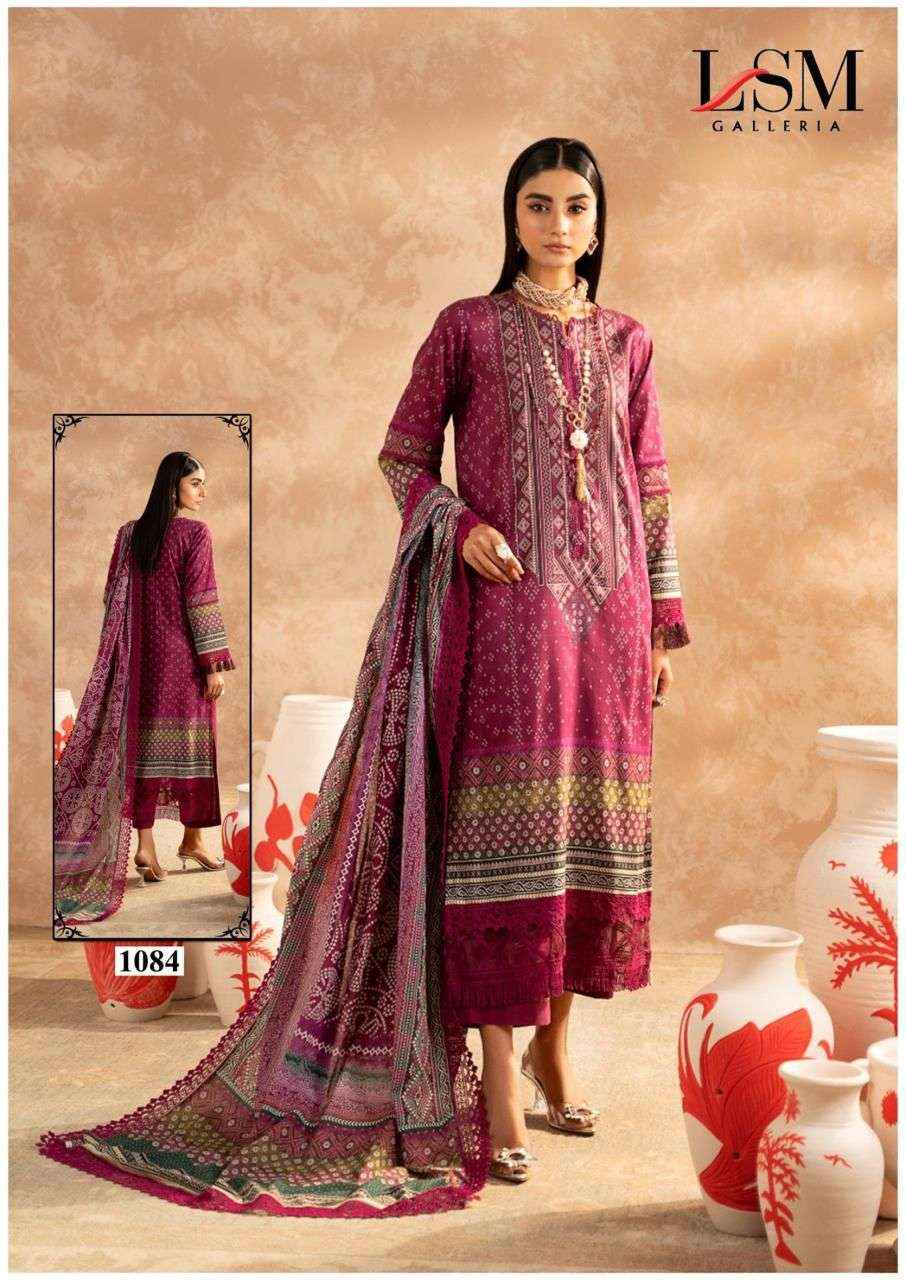 LSM Galleria Parian Dream Vol 9 Readymade Lawn Dress 6 pcs Catalogue