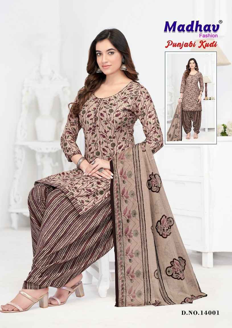 Madhav Fashion Punjabi Kudi Vol 14 Readymade Cotton Dress Online Readymade Suits Supplier