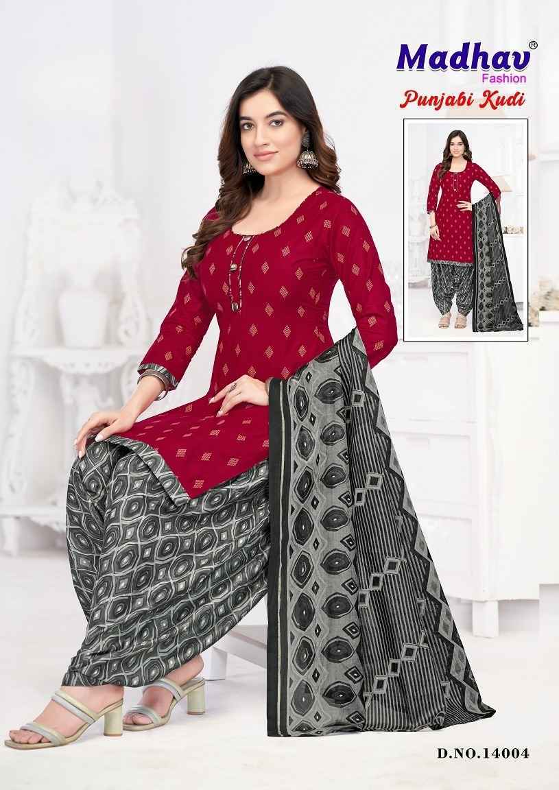 Madhav Fashion Punjabi Kudi Vol-14 Readymade Cotton Dress 10 pcs Catalogue