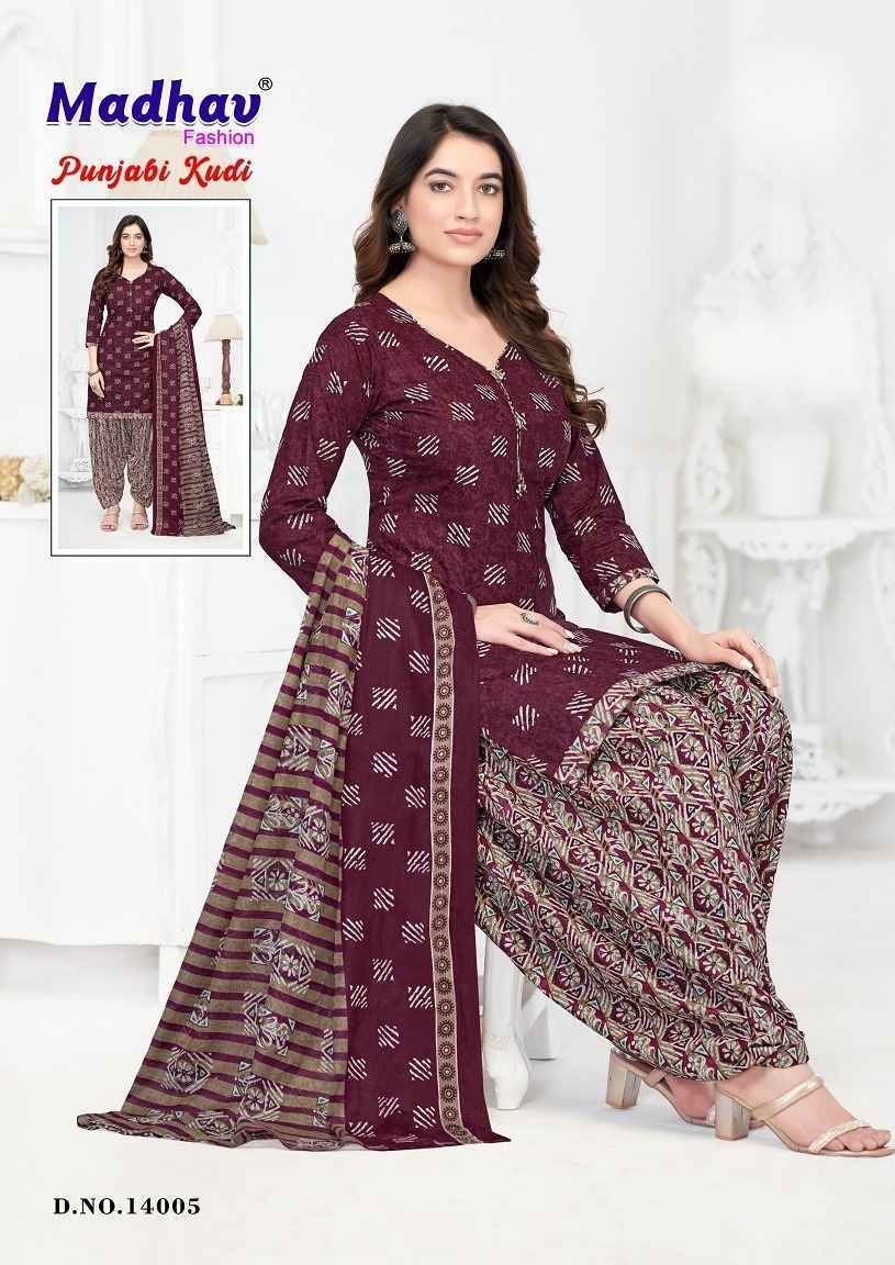 Madhav Fashion Punjabi Kudi Vol-14 Readymade Cotton Dress 10 pcs Catalogue