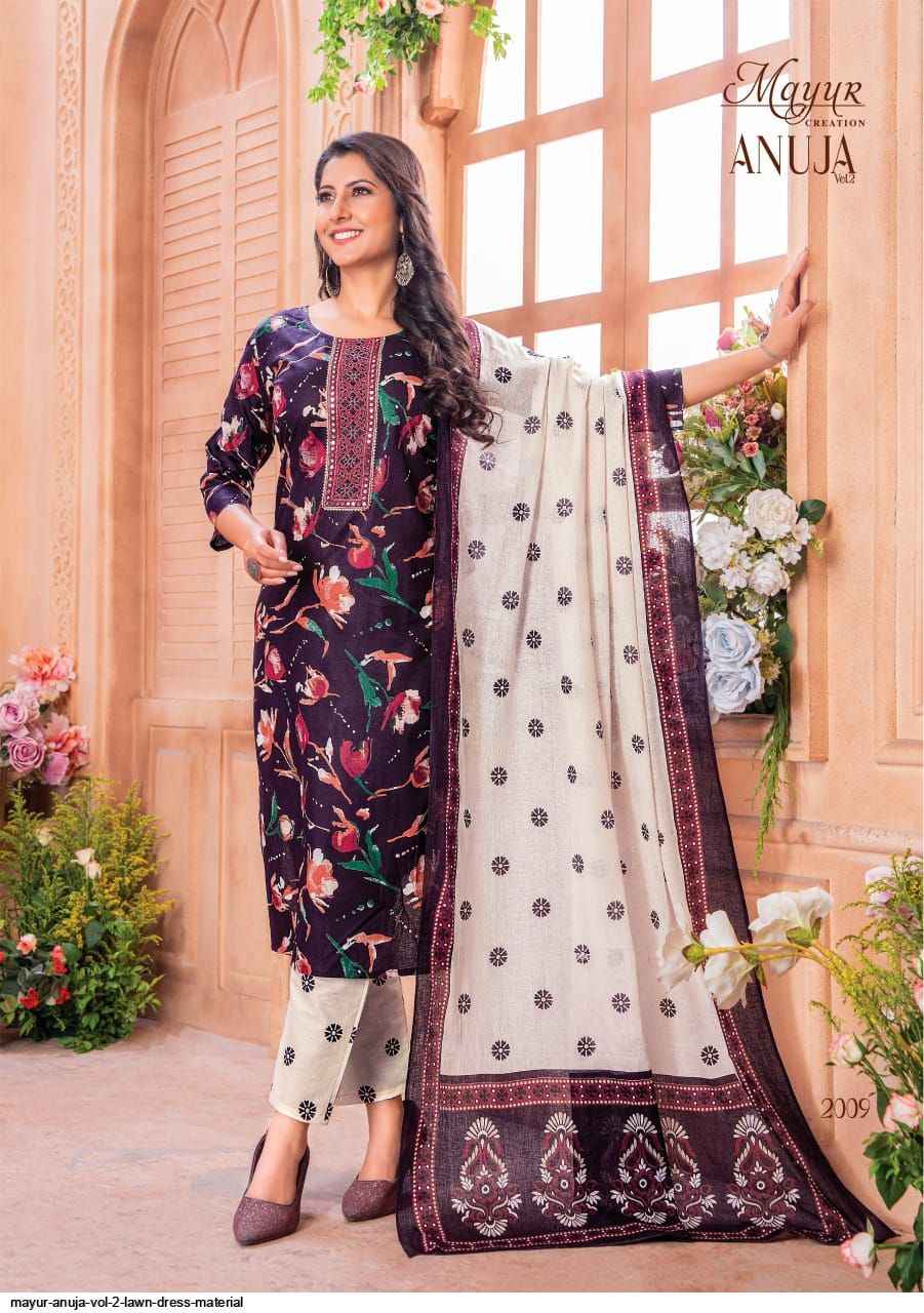 Mayur Creation Anuja Vol 2 Readymade Lawn Cotton Dress 10 pcs Catalogue