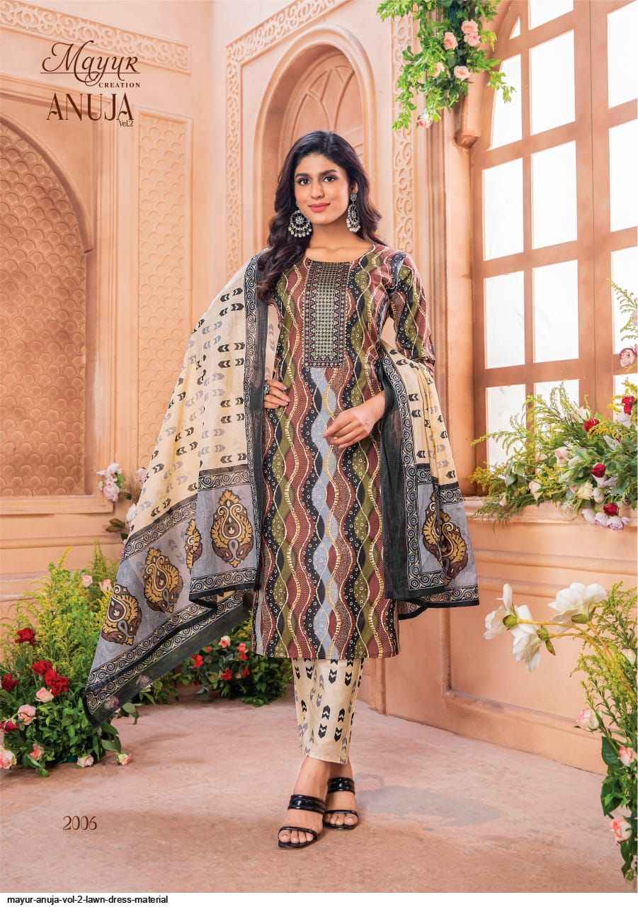 Mayur Creation Anuja Vol 2 Readymade Lawn Cotton Dress 10 pcs Catalogue