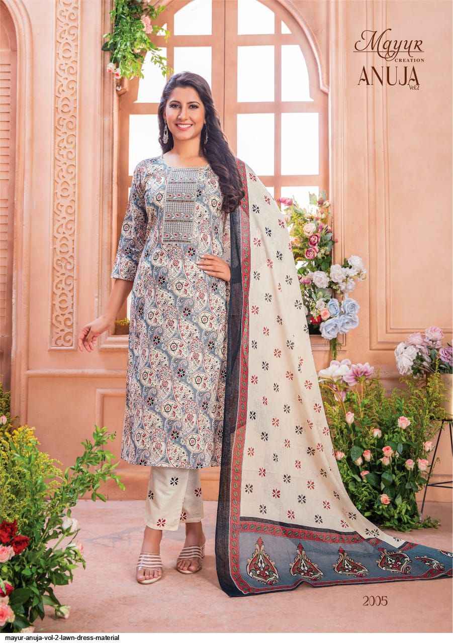 Mayur Creation Anuja Vol 2 Readymade Lawn Cotton Dress 10 pcs Catalogue