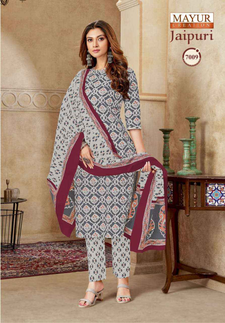 Mayur Creation Jaipuri Vol 7 Readymade Cotton Dress 10 pcs Catalogue