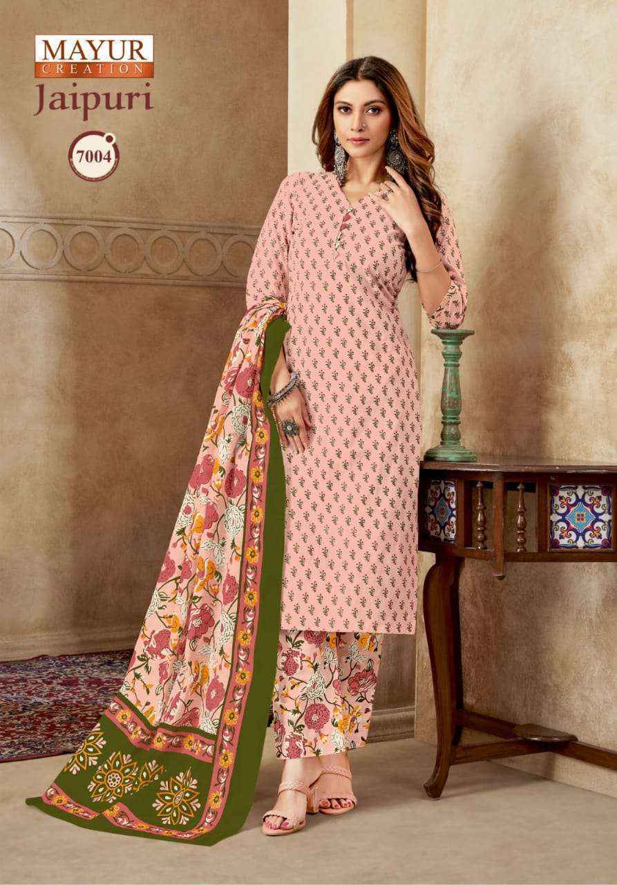 Mayur Creation Jaipuri Vol 7 Readymade Cotton Dress 10 pcs Catalogue