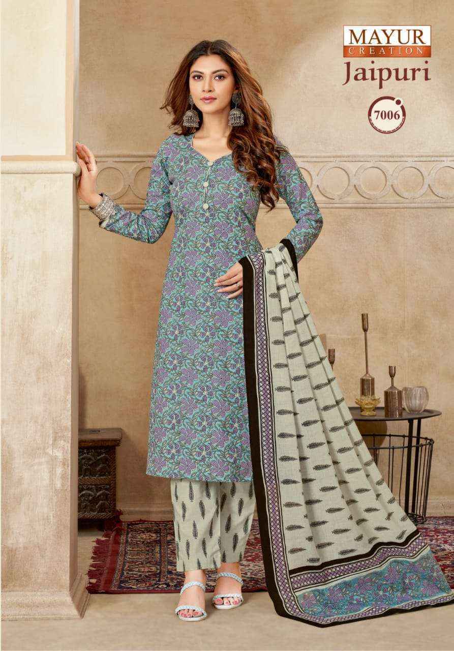 Mayur Creation Jaipuri Vol 7 Readymade Cotton Dress 10 pcs Catalogue