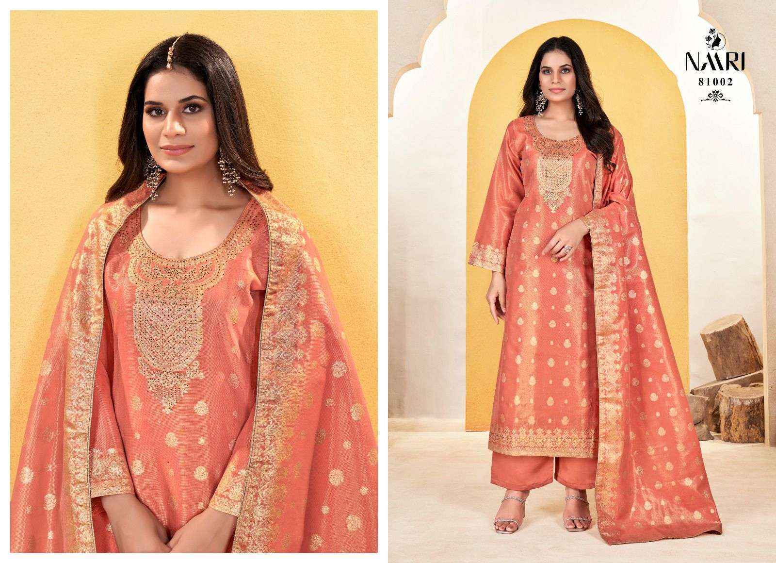 Naari Aaira Jacquard Dress Material 4 pcs Cataloue