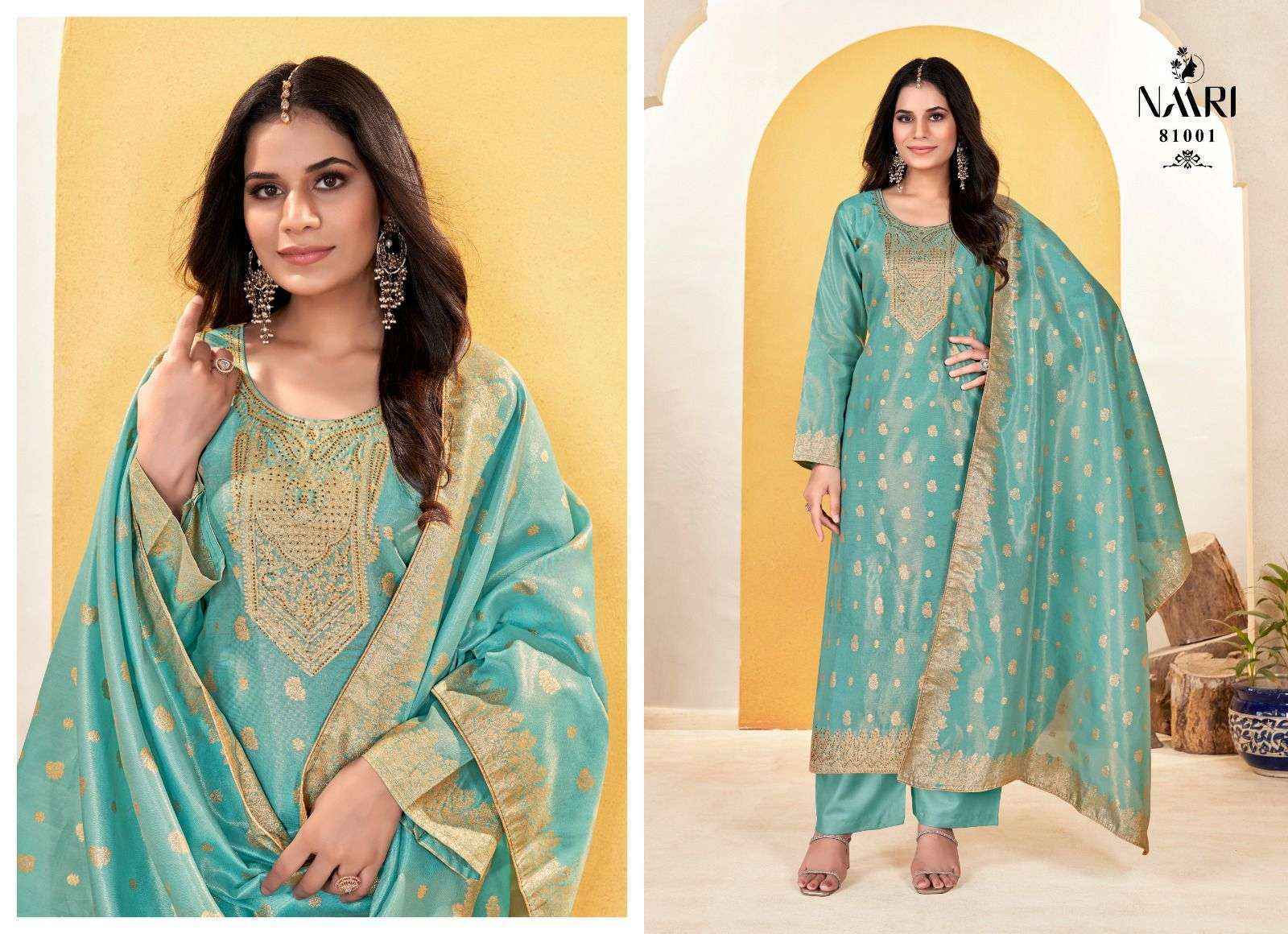 Naari Aaira Jacquard Dress Material 4 pcs Cataloue