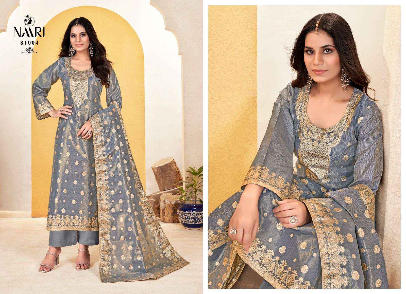 Naari Aaira Jacquard Dress Material 4 pcs Cataloue