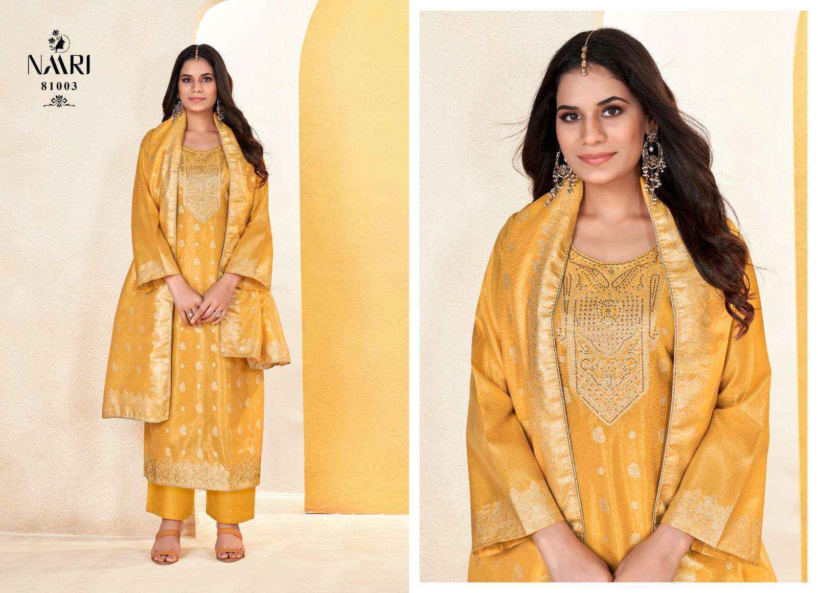 Naari Aaira Jacquard Dress Material 4 pcs Cataloue