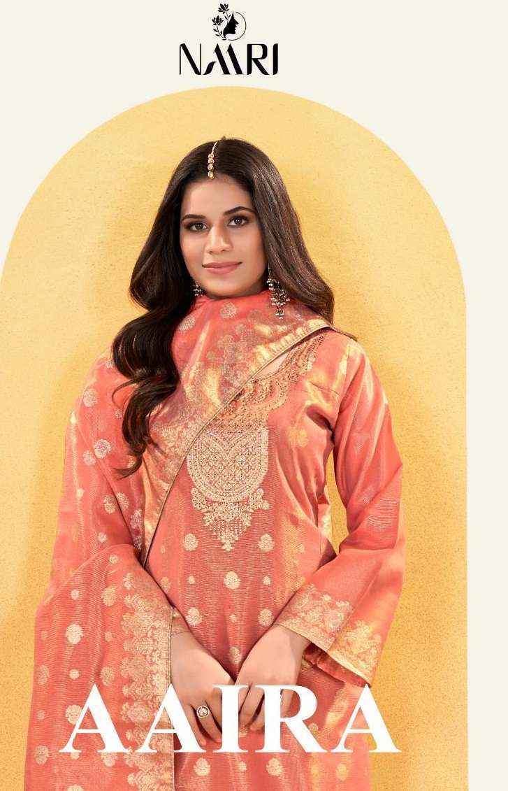 Naari Aaira Jacquard Dress Material 4 pcs Cataloue