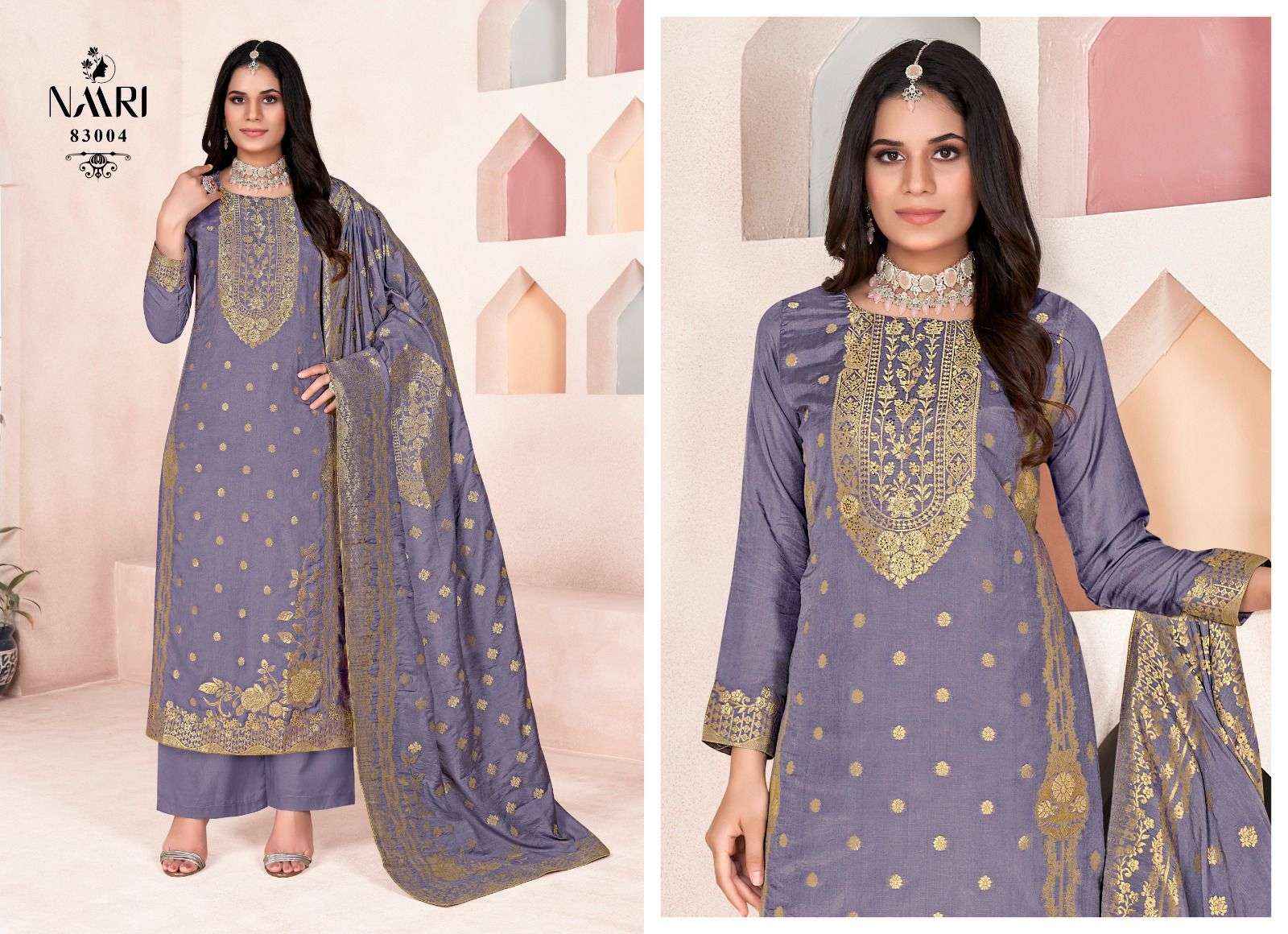 Naari Golden Dola Jacquard Dress Material 4 pcs Catalogue