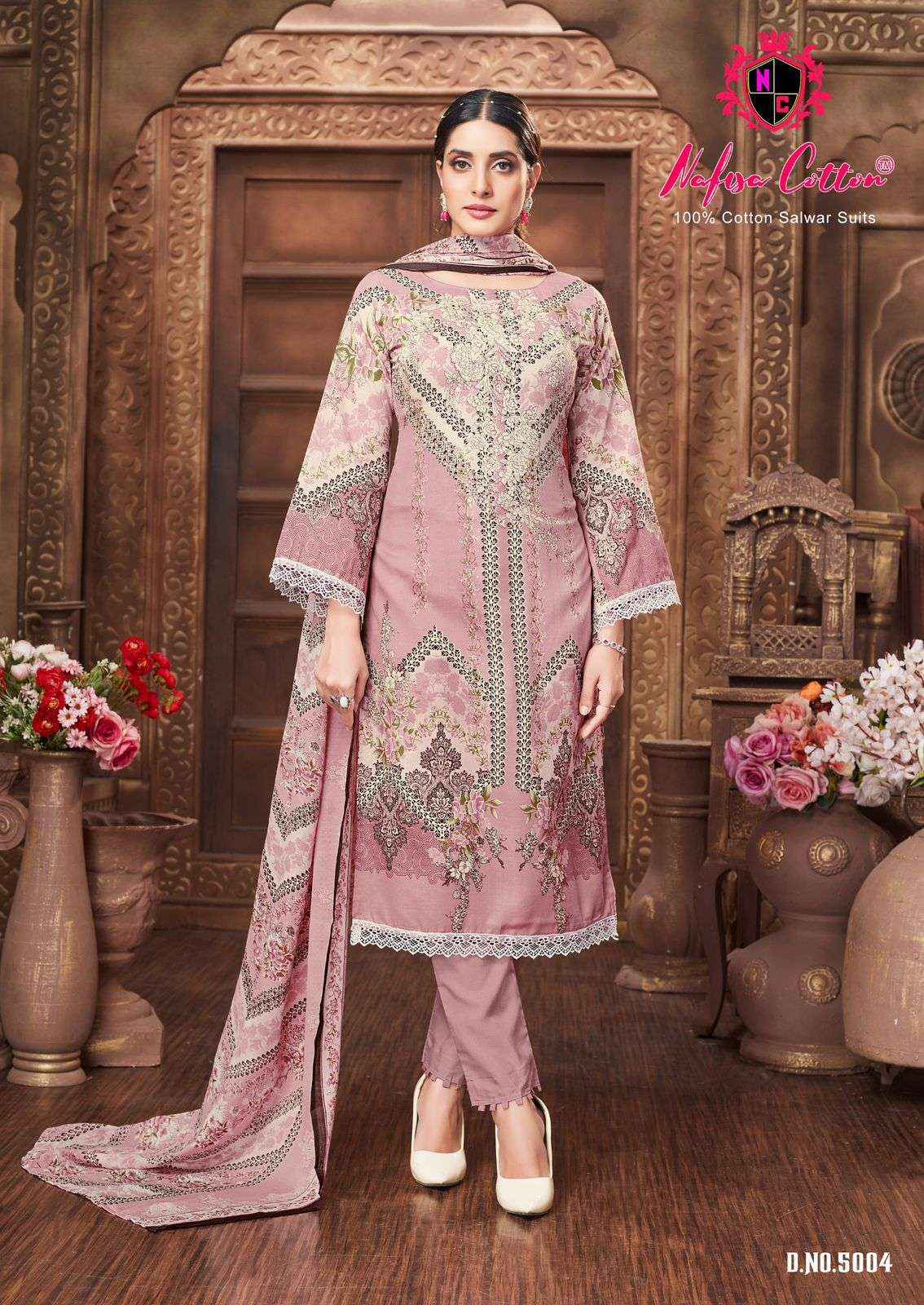 Nafisa Cotton Mahera Karachi Suits Vol 5 Cotton Dress Material 6 pcs Catalogue