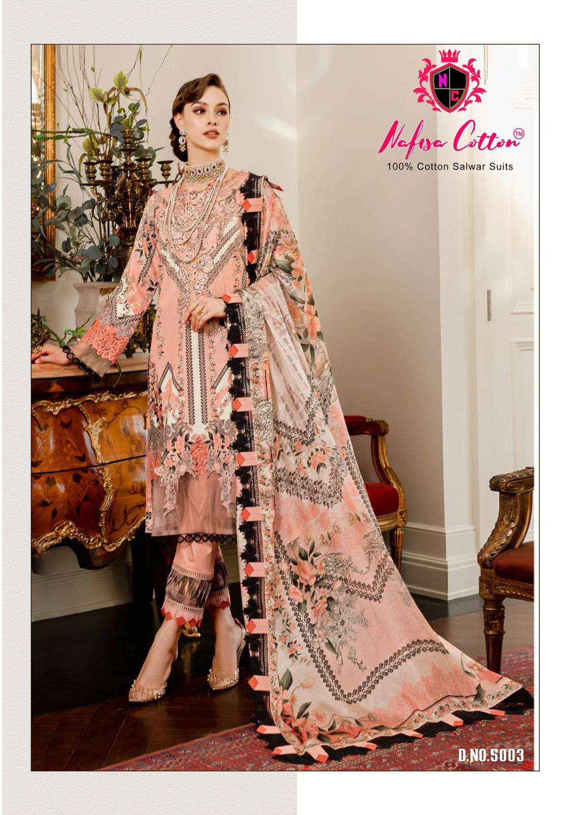 Nafisa Cotton Mahera Karachi Suits Vol 5 Cotton Dress Material 6 pcs Catalogue