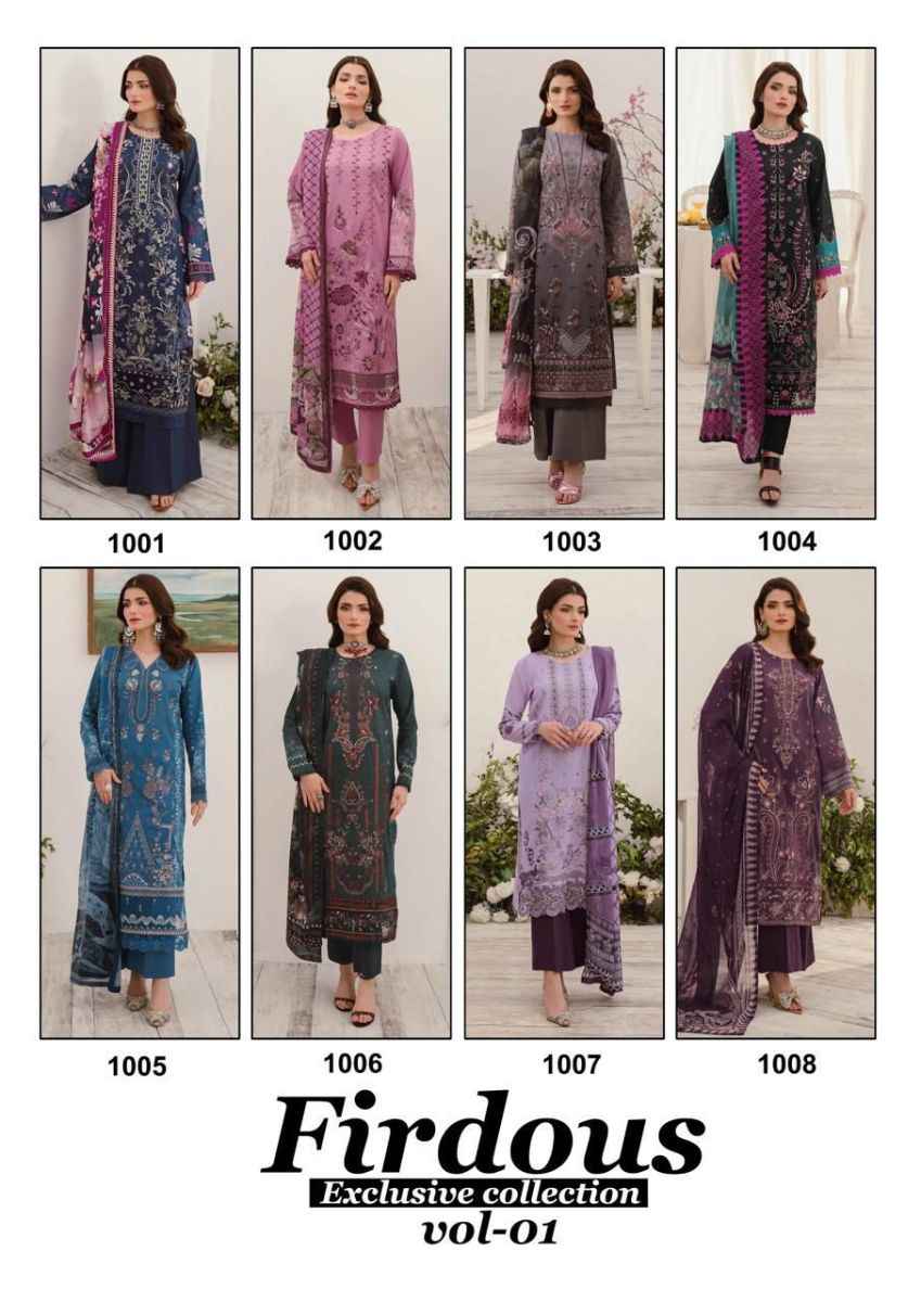 Nand Gopal Firdous Vol 1 Cotton Dress Material 8 pcs Catalogue