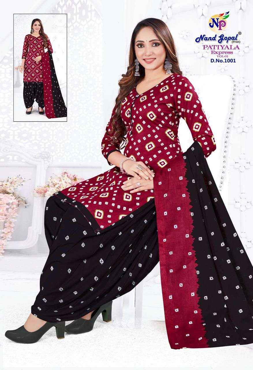 Nand Gopal Patiyala Express Vol 1 Cotton Dress Material 12 pcs Catalogue