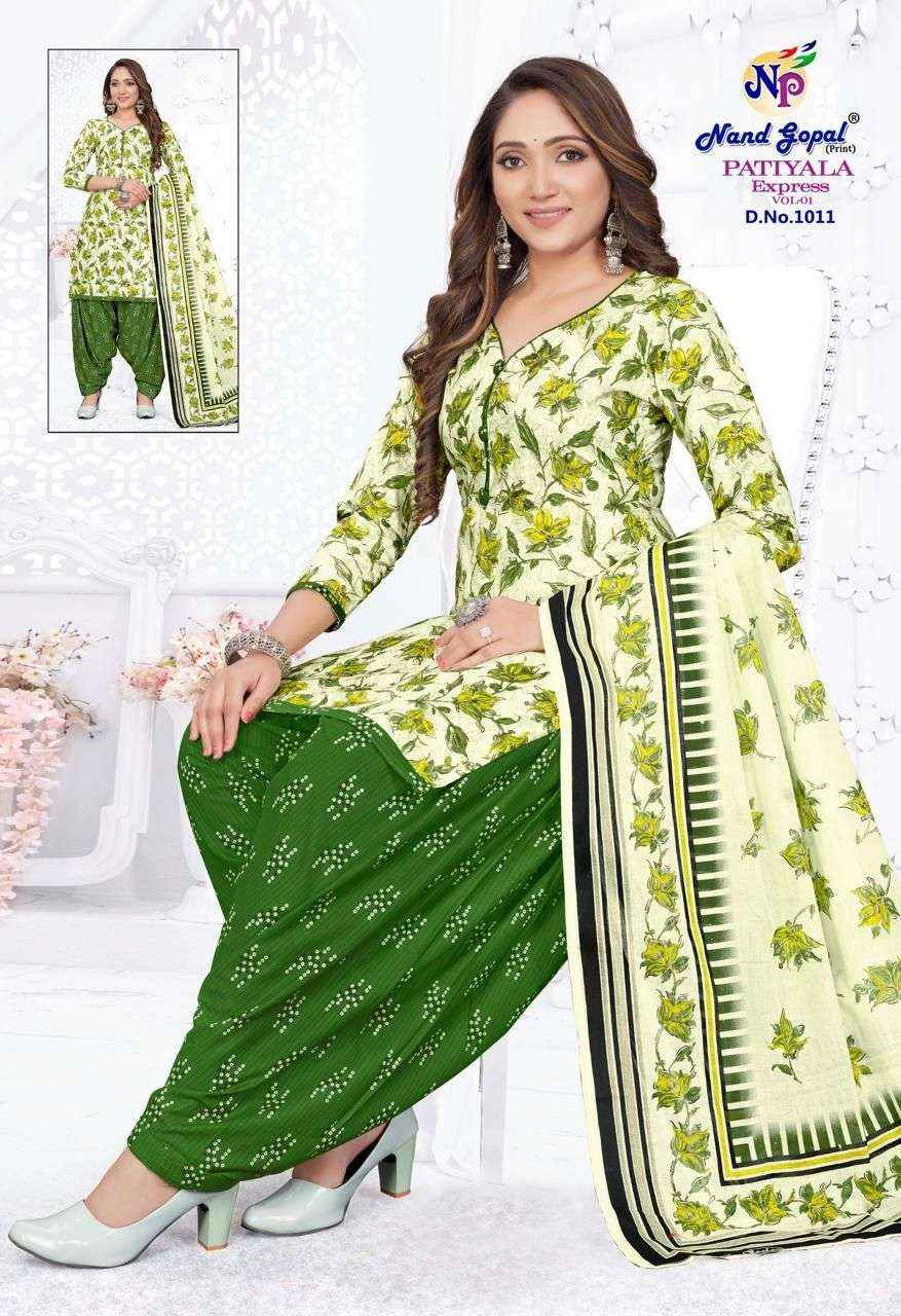 Nand Gopal Patiyala Express Vol 1 Cotton Dress Material 12 pcs Catalogue