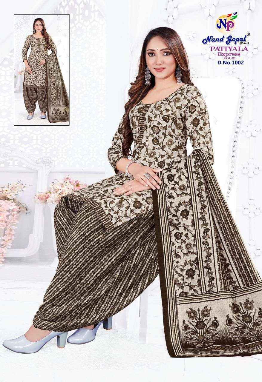 Nand Gopal Patiyala Express Vol 1 Cotton Dress Material 12 pcs Catalogue