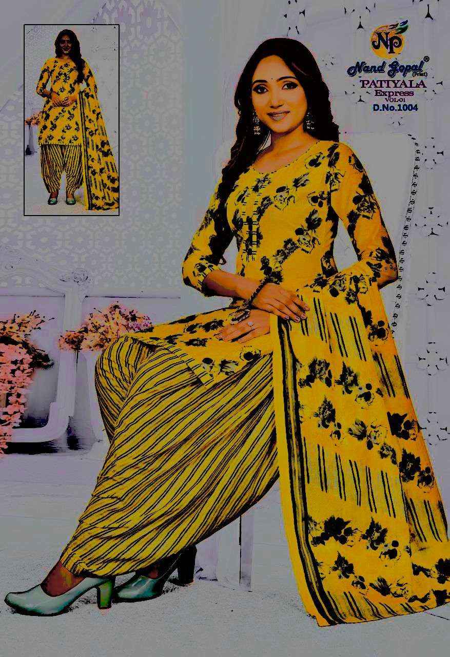 Nand Gopal Patiyala Express Vol 1 Cotton Dress Material 12 pcs Catalogue