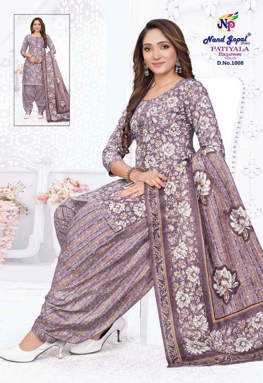 Nand Gopal Patiyala Express Vol 1 Cotton Dress Material 12 pcs Catalogue