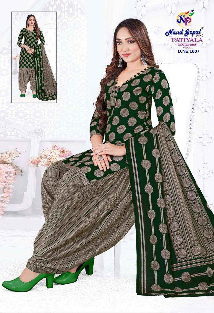 Nand Gopal Patiyala Express Vol 1 Cotton Dress Material 12 pcs Catalogue